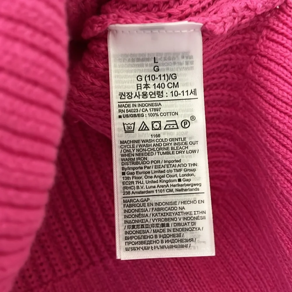Gap Kids Girls Hot Pink Cozy Oversized Knit Sweater